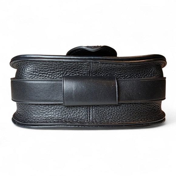 Polo Ralph Lauren Crossbody Shoulder Bag Black Pebbled Leather - Picture 5 of 9